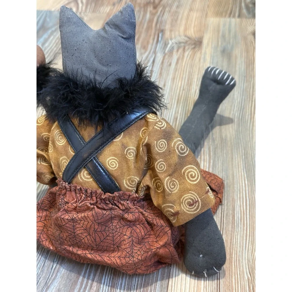 Vintage Primitive Black Hat Halloween Decoration 19.5